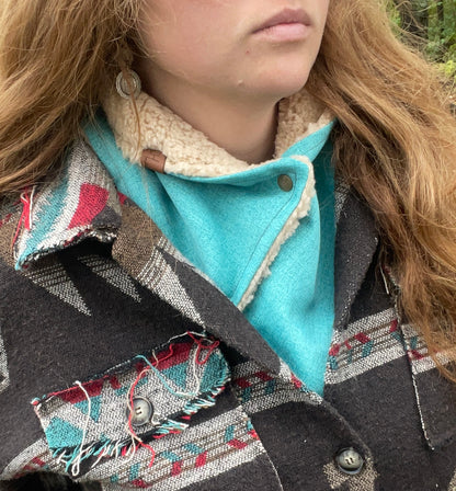 Turquoise western cowl