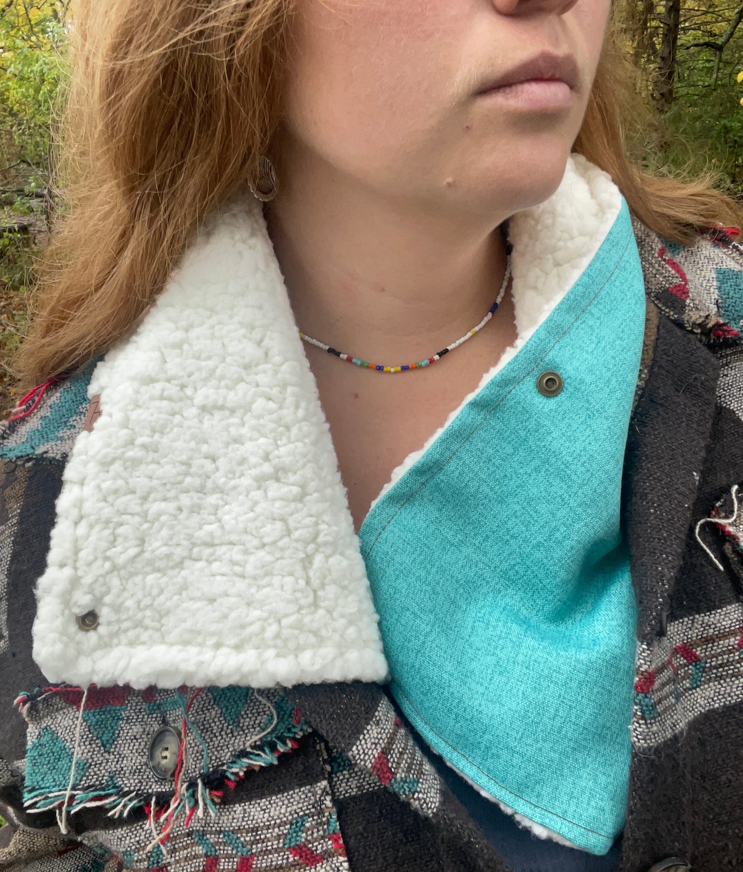 Turquoise western cowl