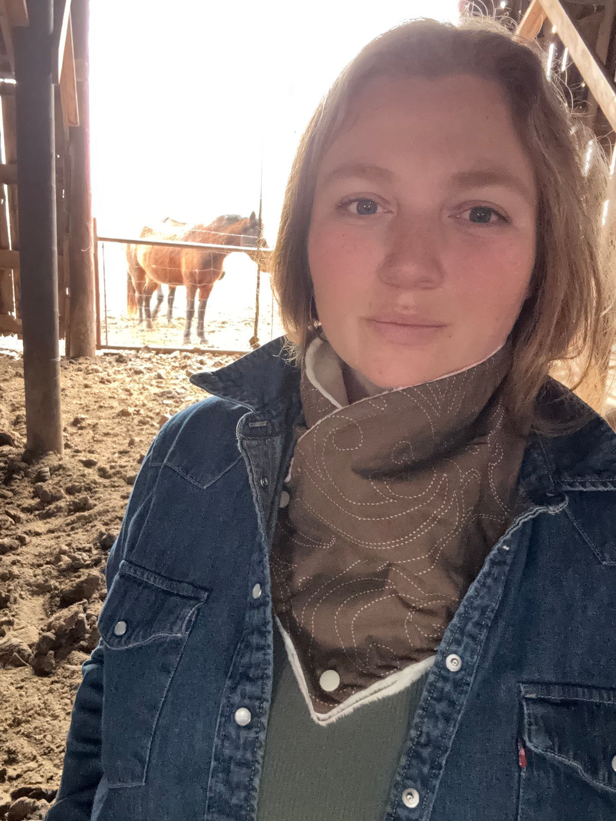 Boot Stitch Cowboy Cowl