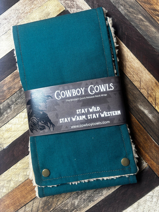 Teal Canvas Cowboy Cowl